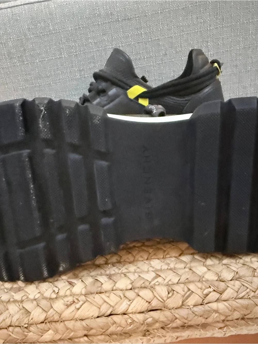Givenchy Black Spectre Sneakers with White Sole and Yellow Accent